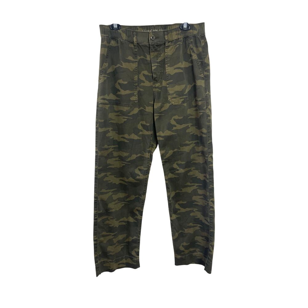 American Eagle Ex Boyfriend Camo Baggy Wide Leg Pants Size Small Y2K Relaxed